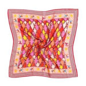 ME369 Bailey Scarf Endless Love Print Silk Blend Square Scarf NWT